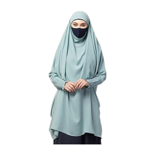 Khimar-Long Prayer Hijab With Mouth-Piece